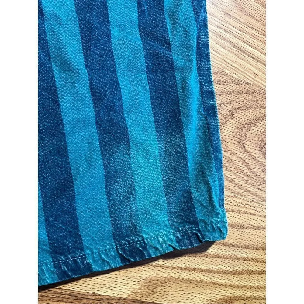 SOLD Vintage 90s Guess Striped Denim Shorts Size 34 - Picture 7 of 7